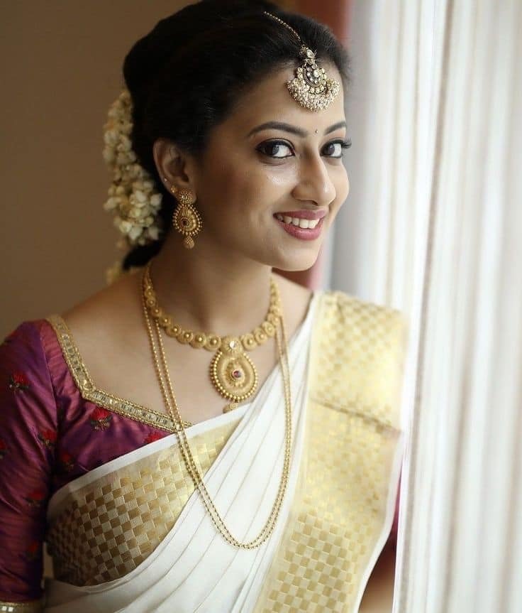 Kerala Set Saree Blouse Design 1