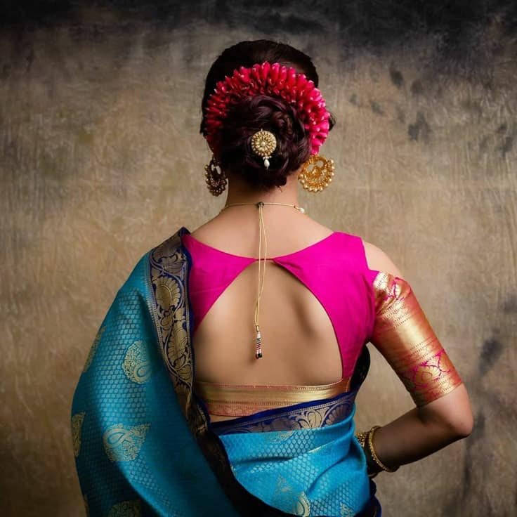 Kathpadar Saree Blouse Designs Back Side