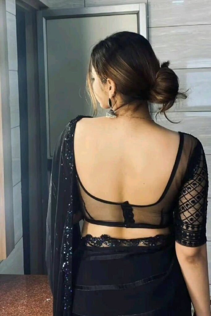 Net Blouse Design Back Side