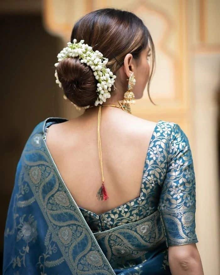 Silk Blouse Designs Back Side