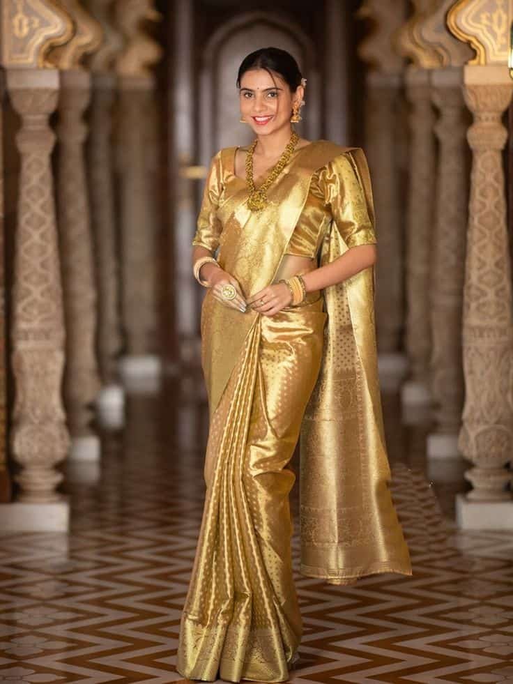 Gold Blouse for Kanjivaram Saree
