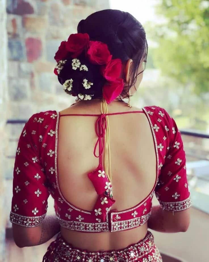 Heavy Backless Blouse Wedding Blouse Back Design