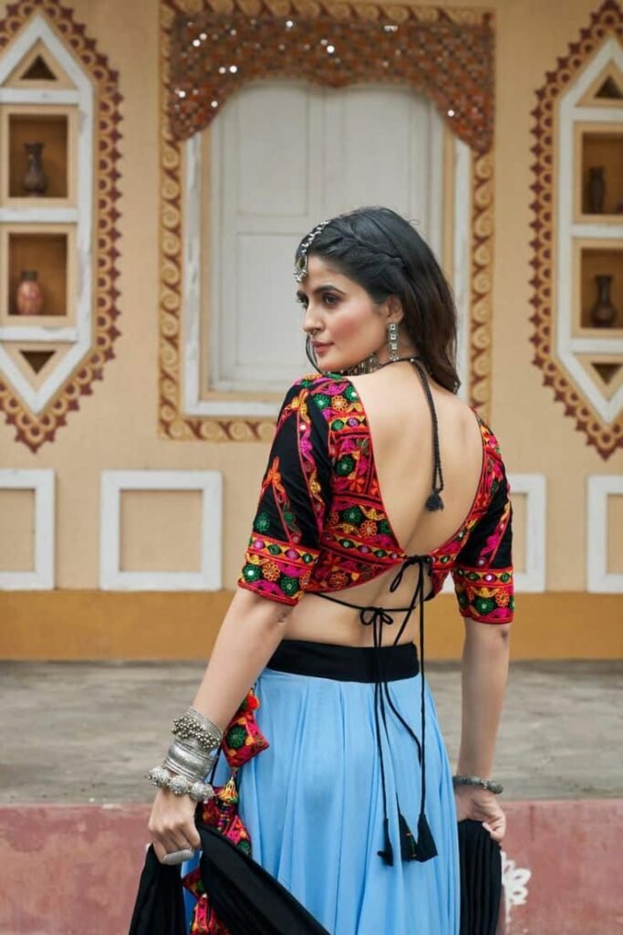 Backless Blouse Designs for Navratri