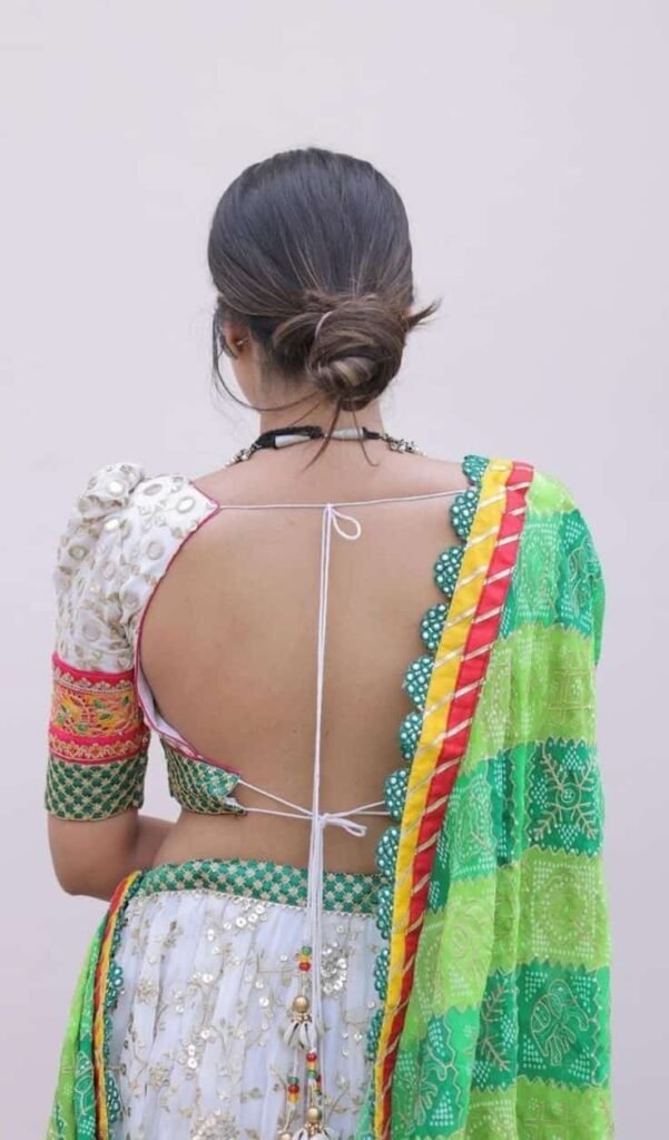 Navratri Party Wear Backless Blouse Design