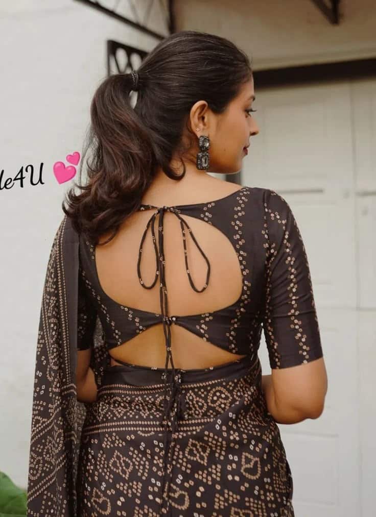 Double Dori Back Blouse Design