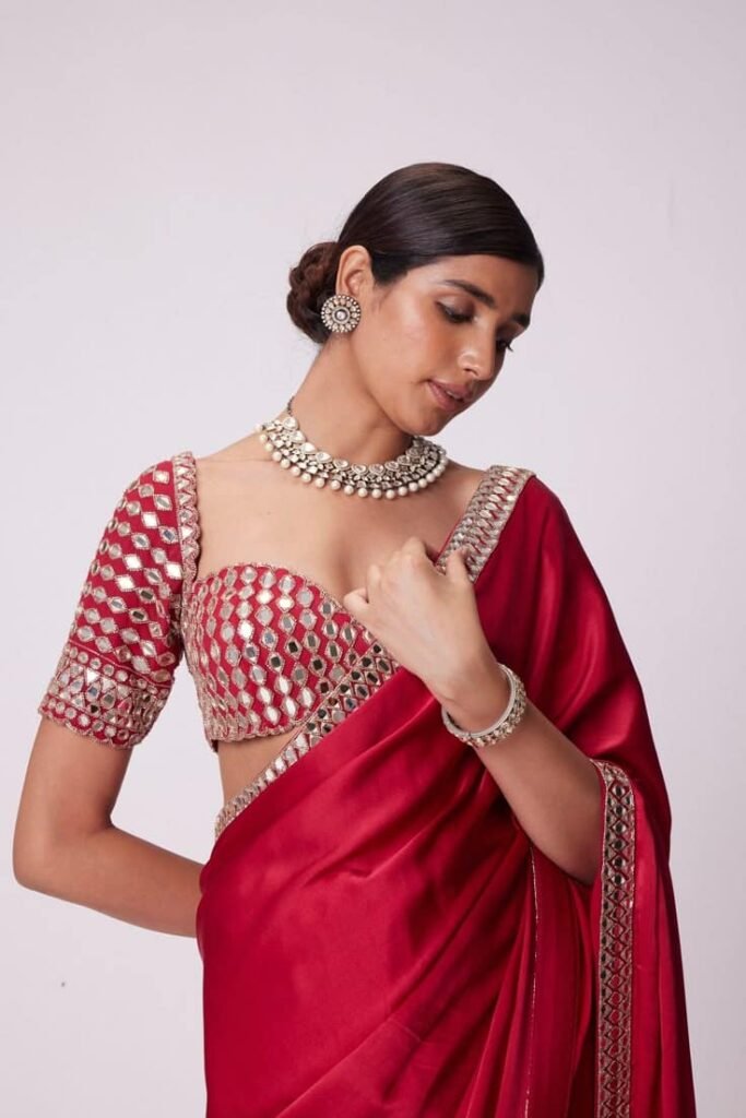 Mirror Work Blouse Design