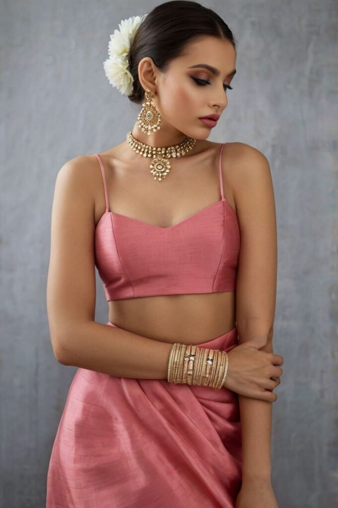 Silk Modern Sleeveless Blouse Design