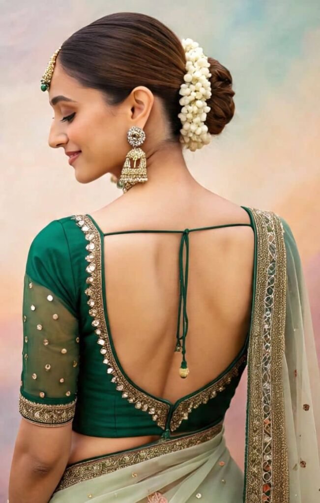Aari Work Blouse Back Neck Designs