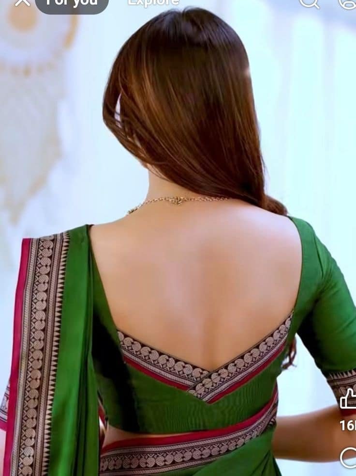 Back Neck Latest Blouse Design