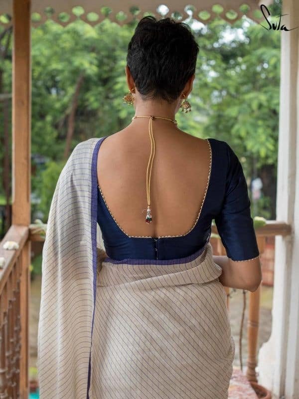 Cotton Square Back Blouse Design