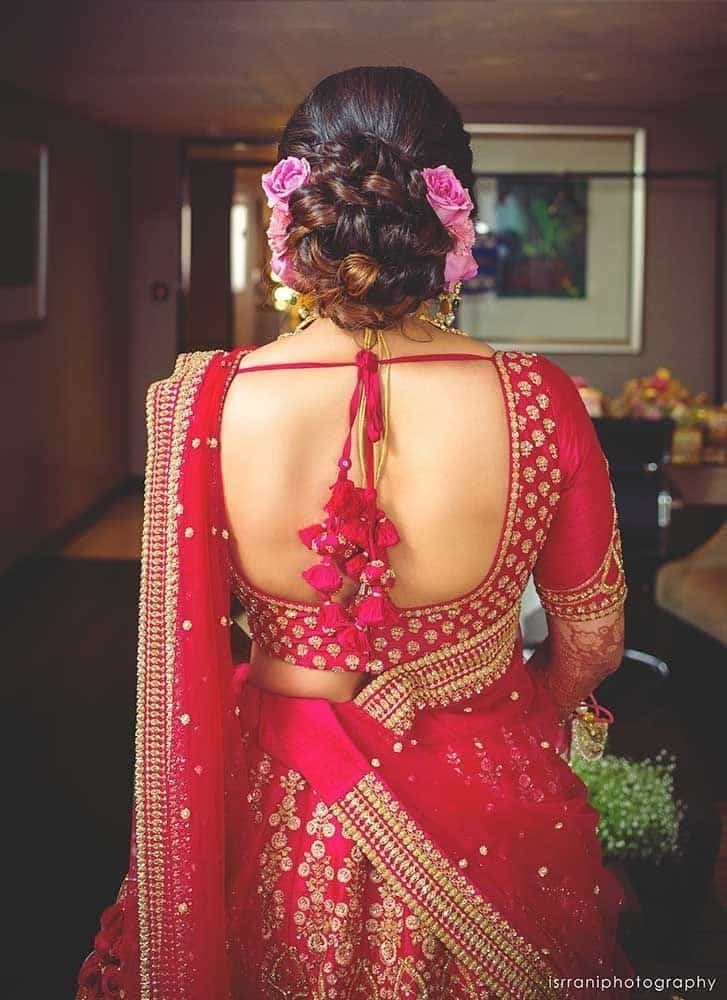 Wedding Back Neck Blouse Design