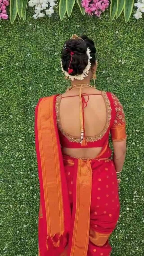 Wedding Paithani Blouse Design Patterns Back Neck