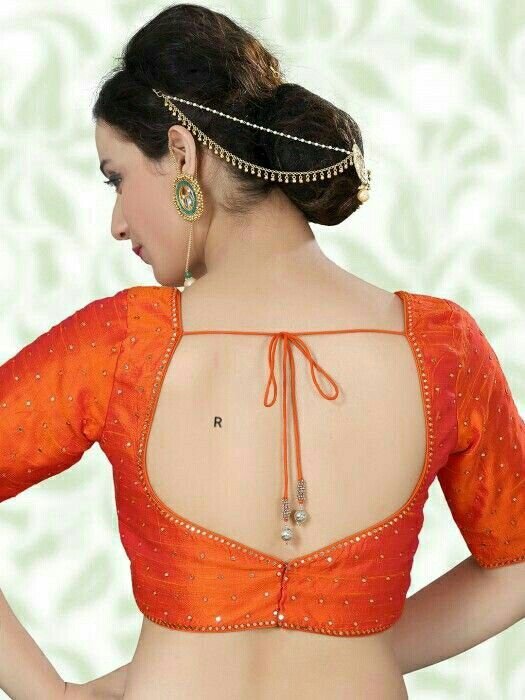 Backless Pot Neck Blouse