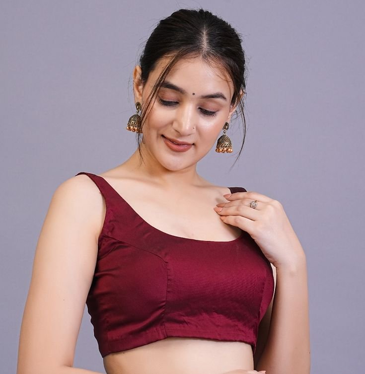 Front U Neck Blouse Designs