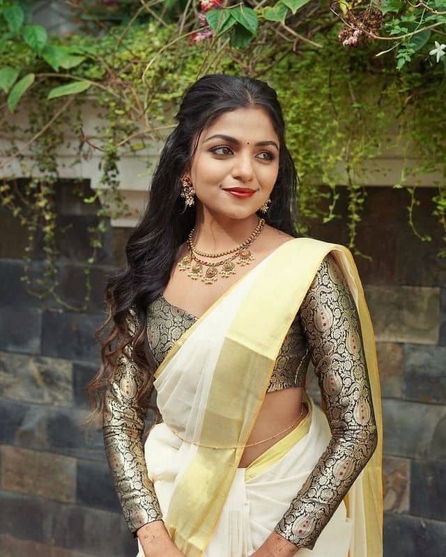 Full Hand Blouse Designs for Saree Onam