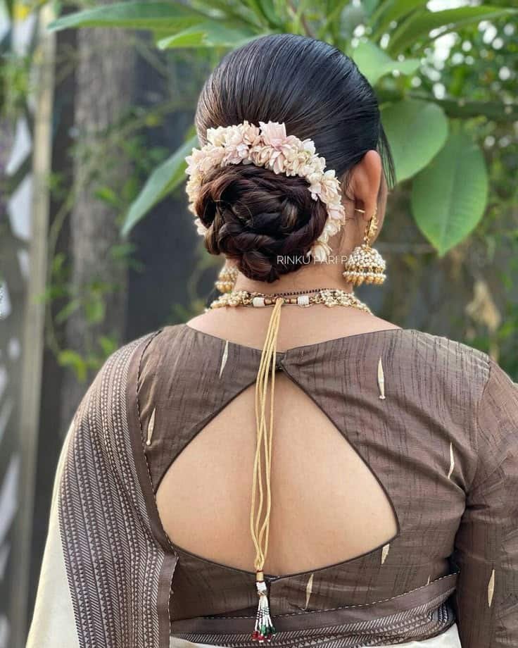 Pot Neck Blouse Designs Back Side