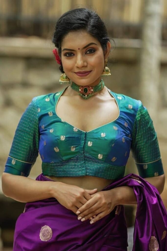 Pot Neck Blouse Designs Front