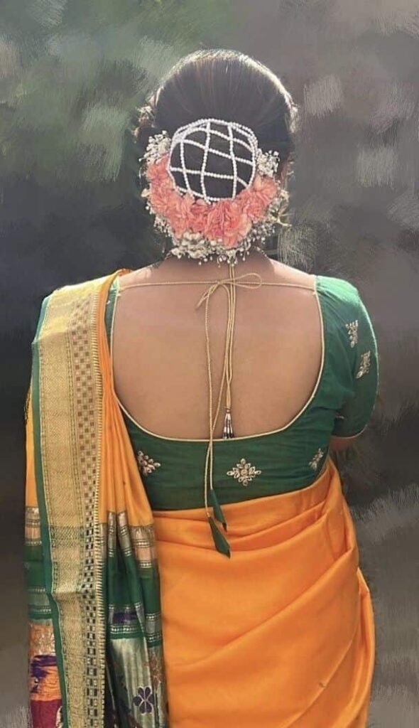Simple U Neck Blouse Designs