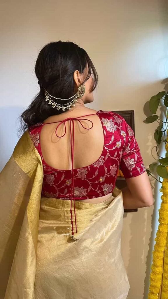 U Neck Blouse Design