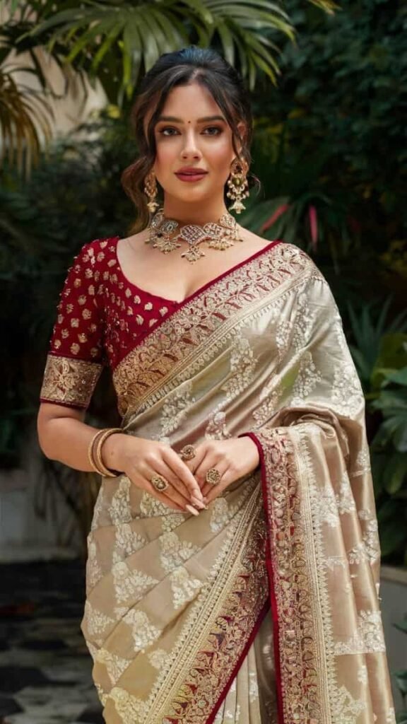 Modern Banarasi Saree Blouse Designs