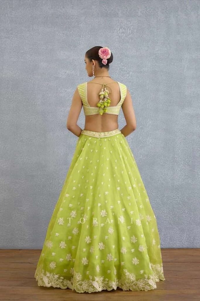 Modern Lehenga Blouse Back Design