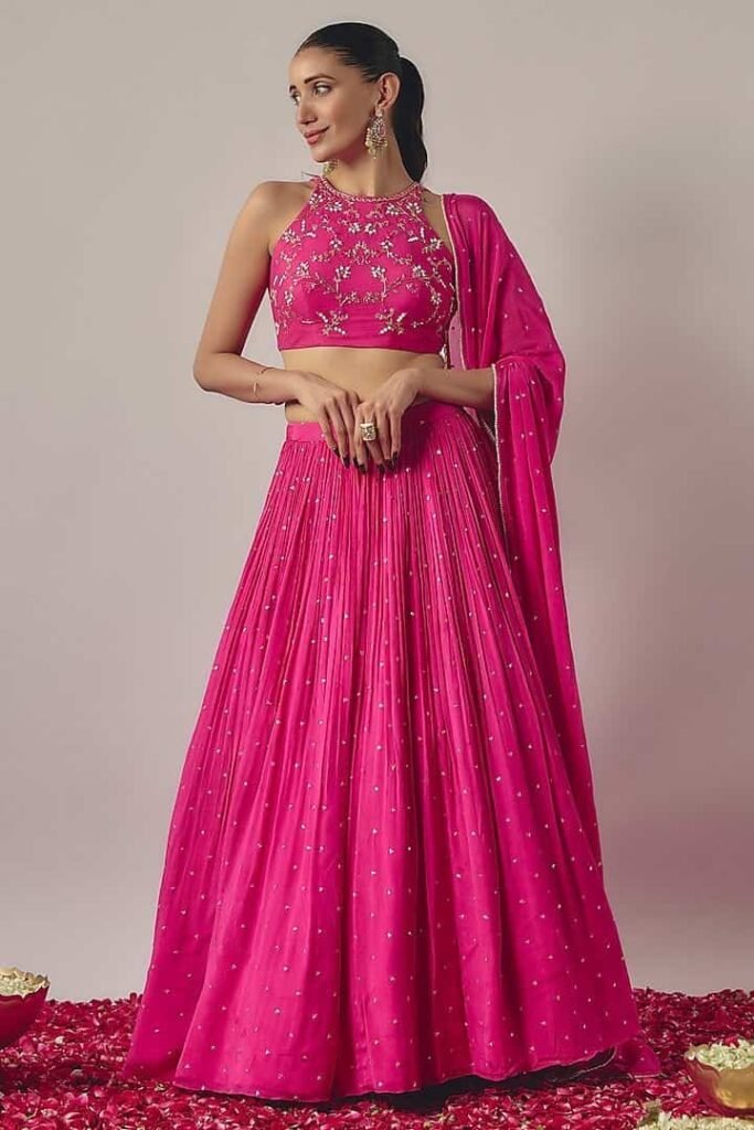 Sleeveless Stylish Lehenga Blouse Design