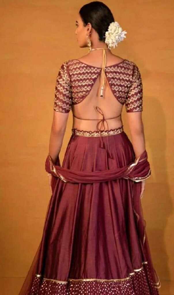 Stylish Lehenga Blouse Design Back